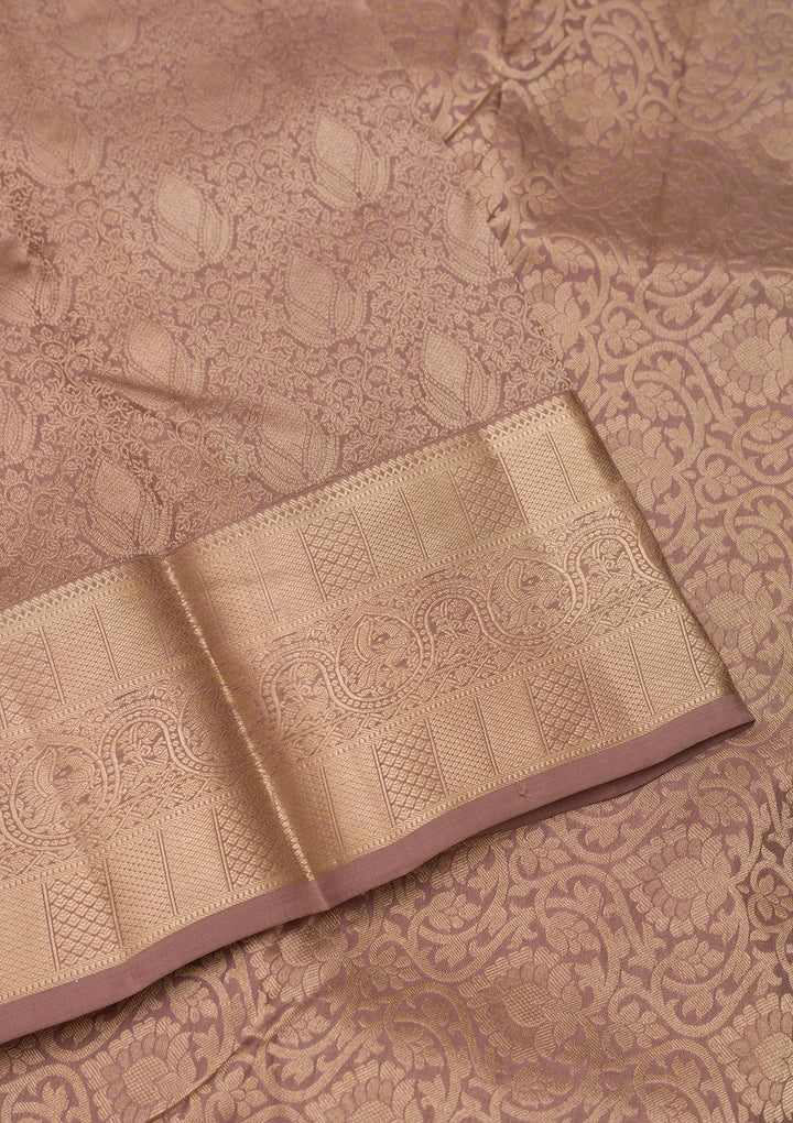 Grey Zariwork Pure Silk Saree