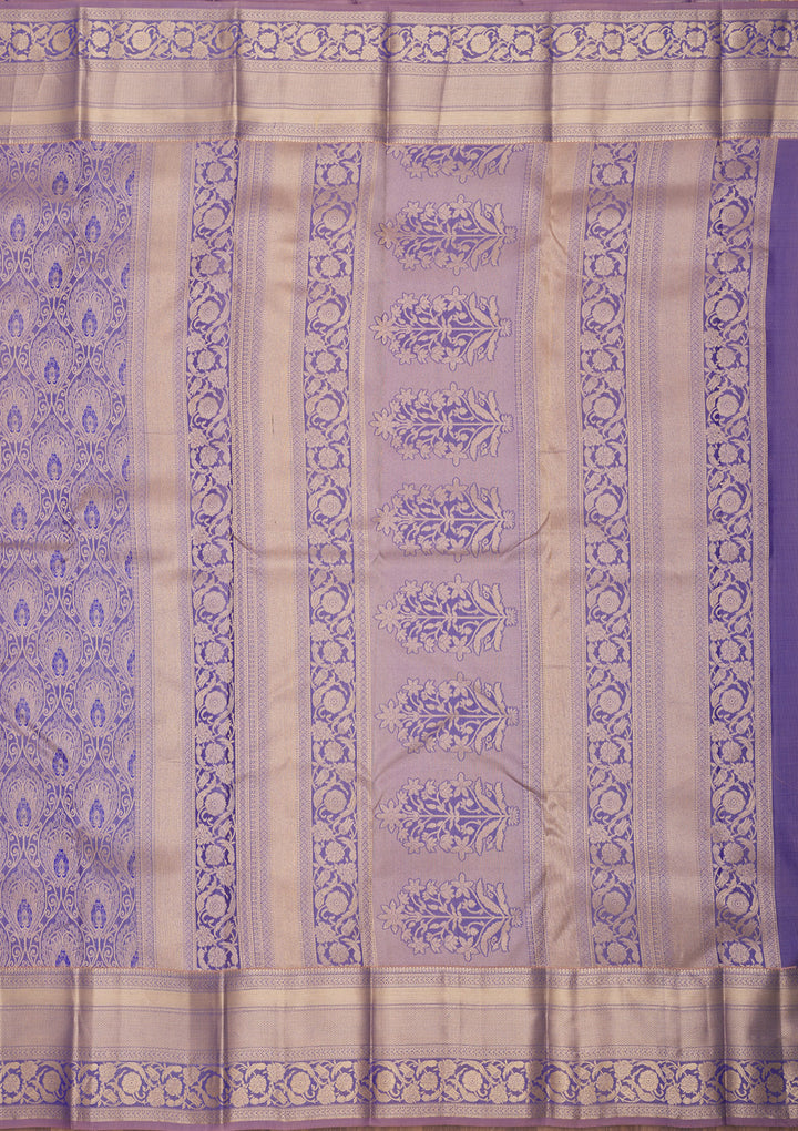 Grey Zariwork Pure Silk Saree