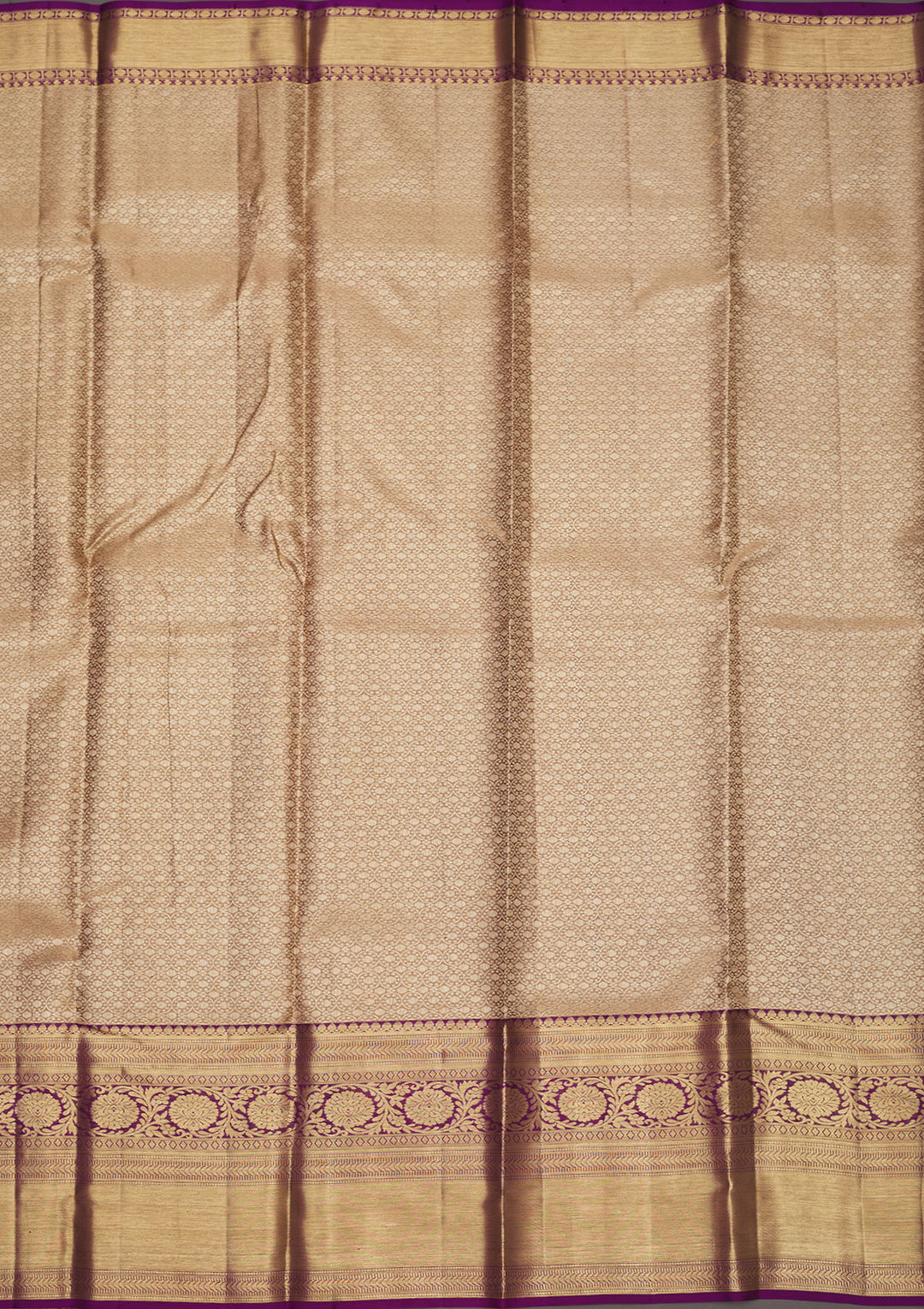 Beige Zariwork Pure Silk Saree