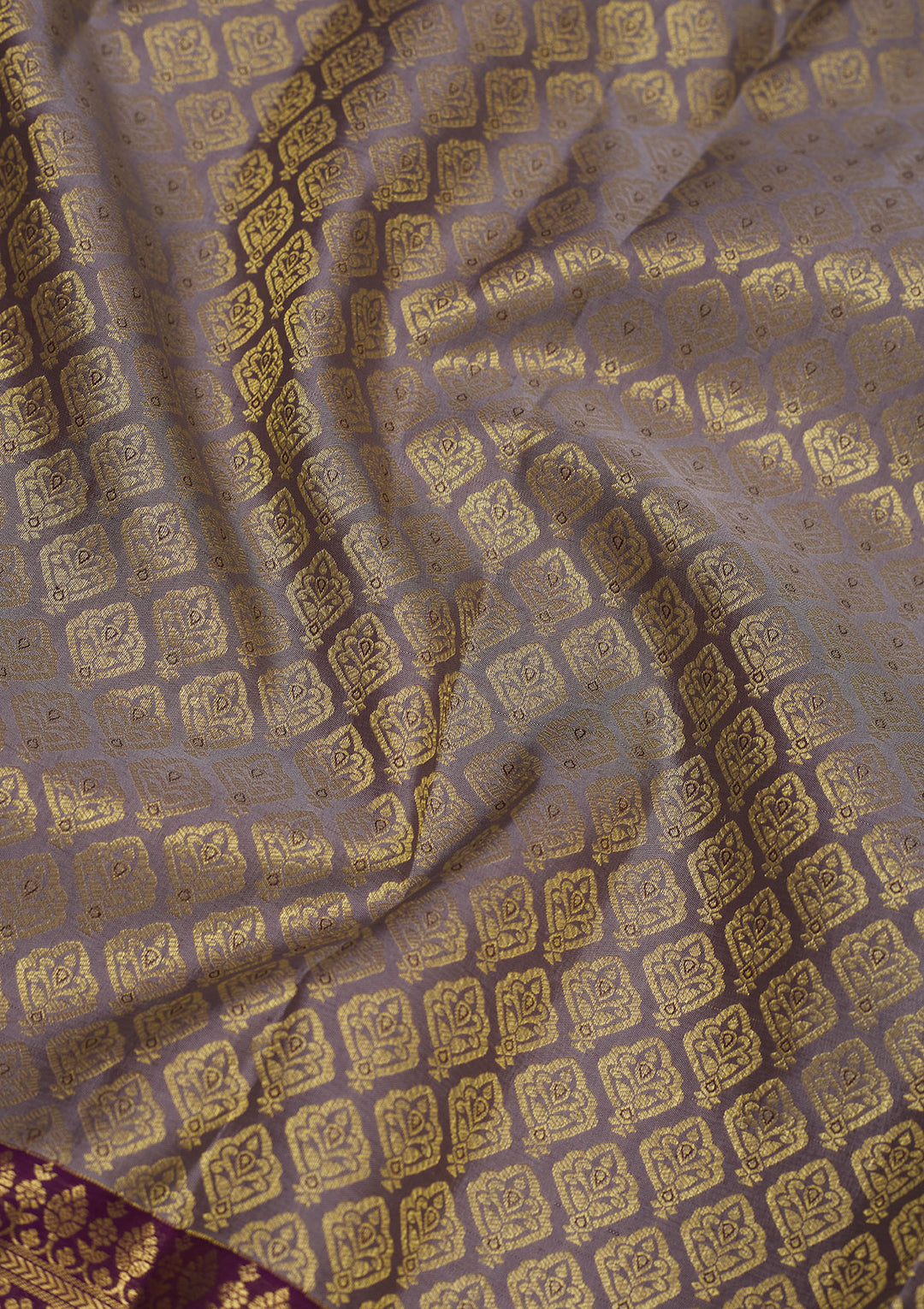 Grey Zariwork Pure Silk Saree