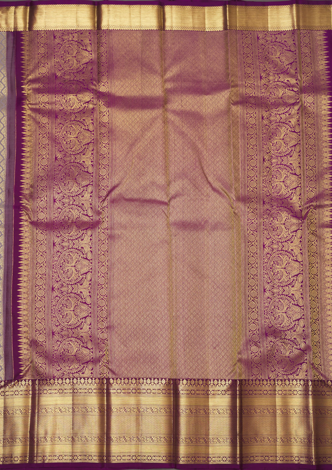 Grey Zariwork Pure Silk Saree