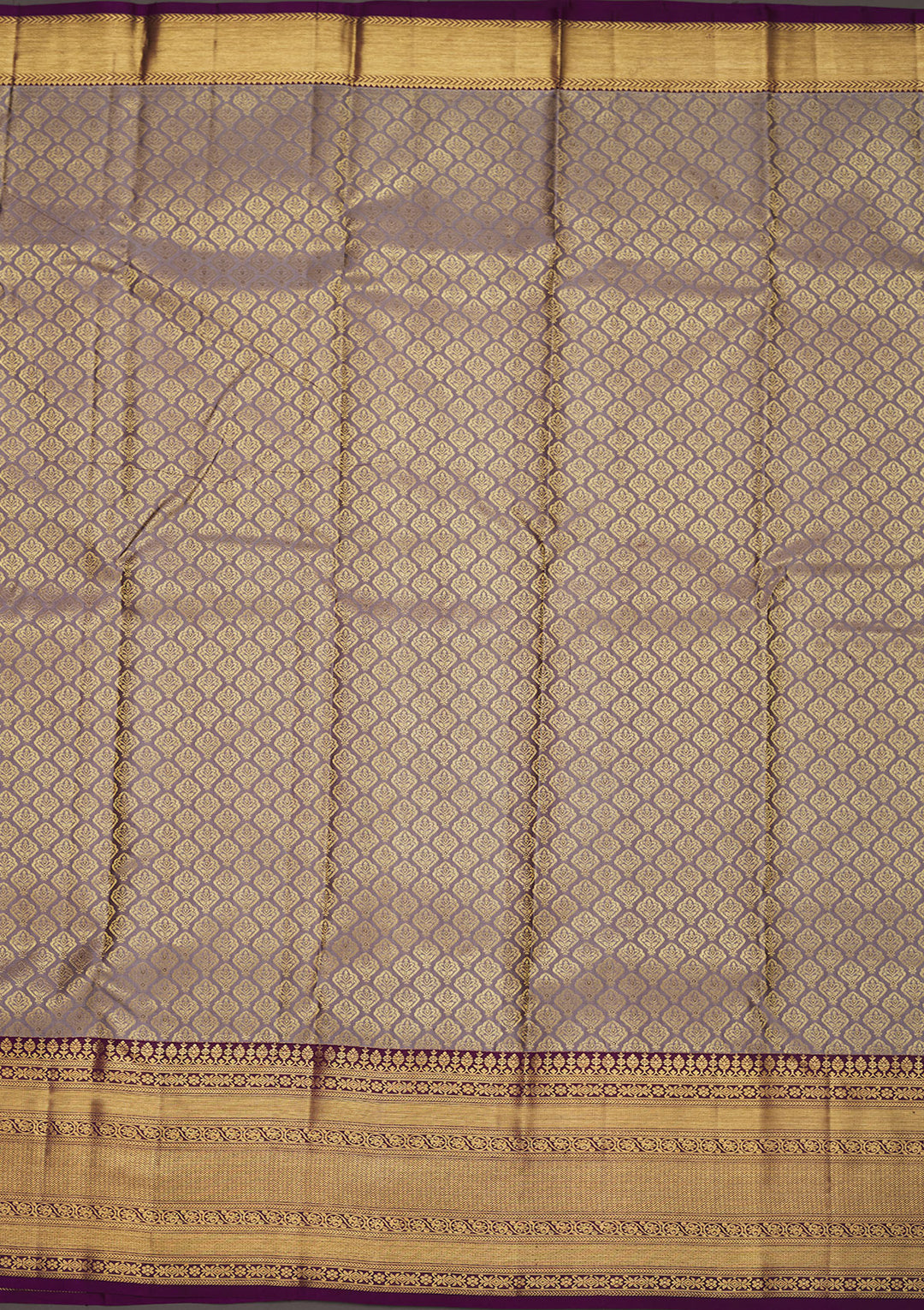 Grey Zariwork Pure Silk Saree