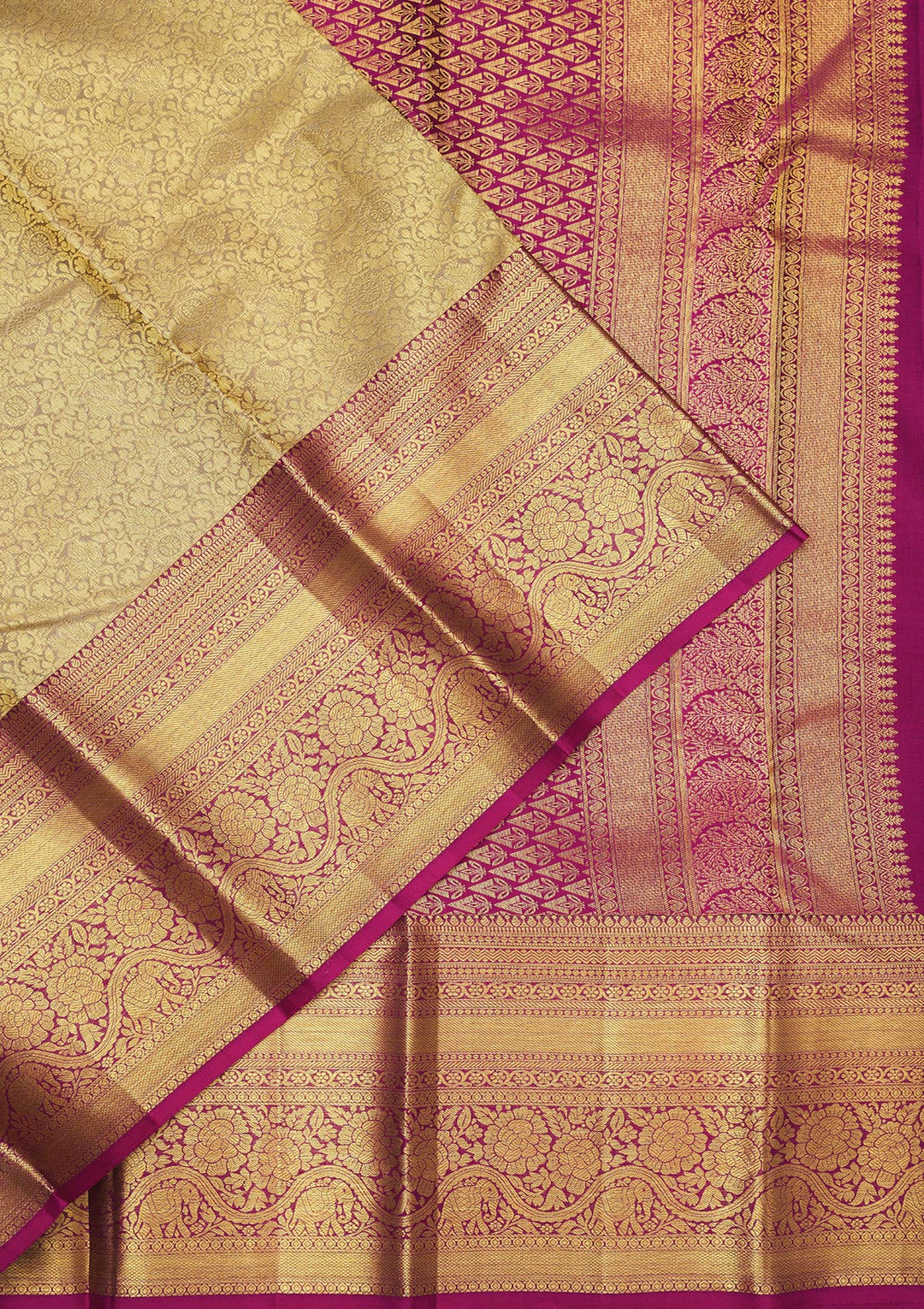Grey Zariwork Pure Silk Saree