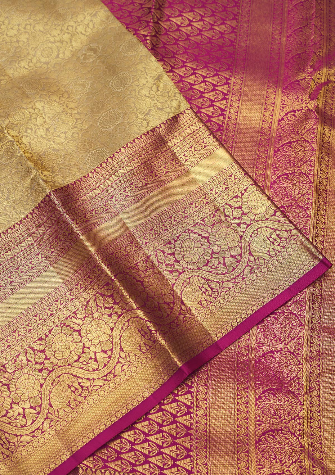 Grey Zariwork Pure Silk Saree