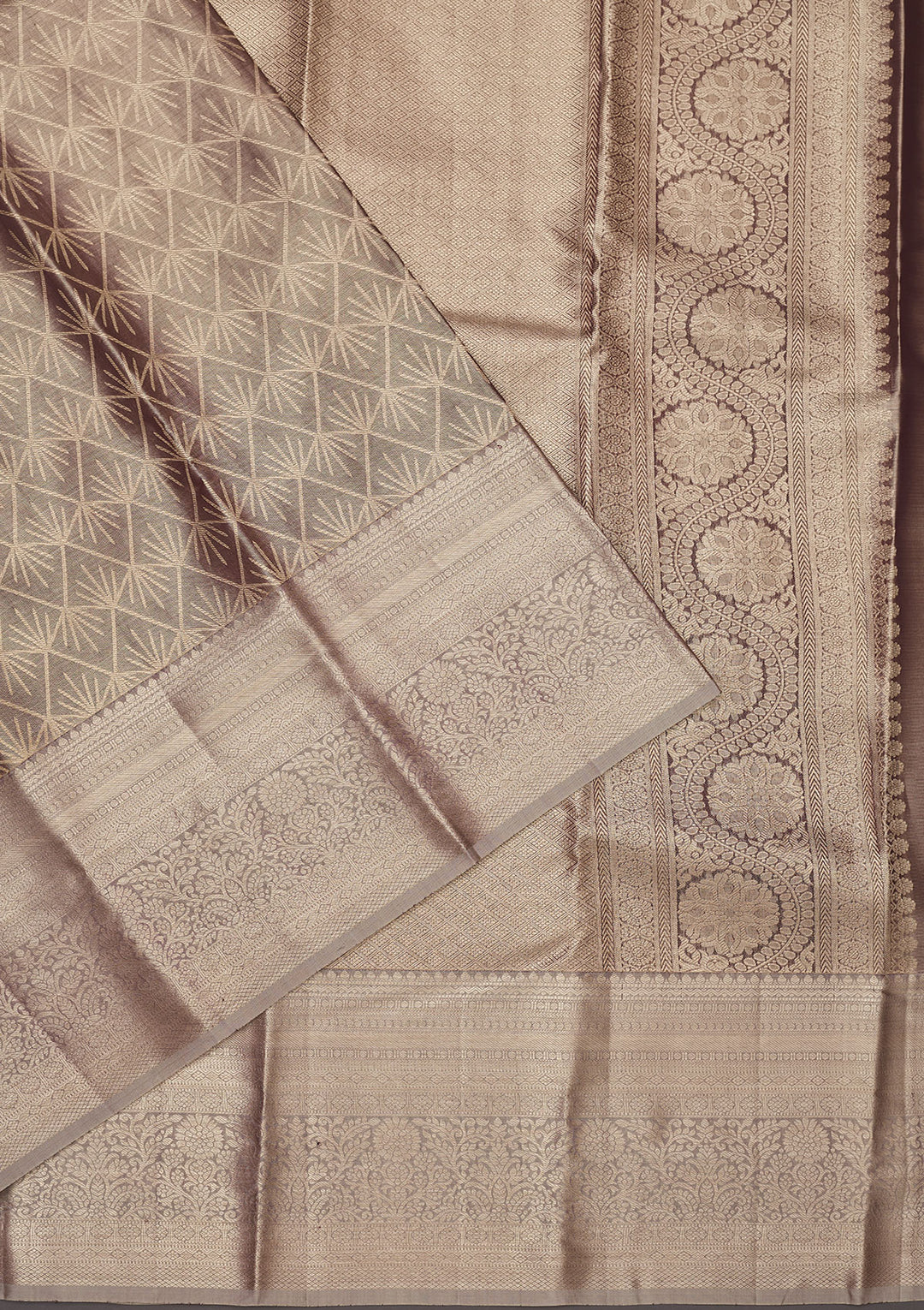 Grey Zariwork Pure Silk Saree