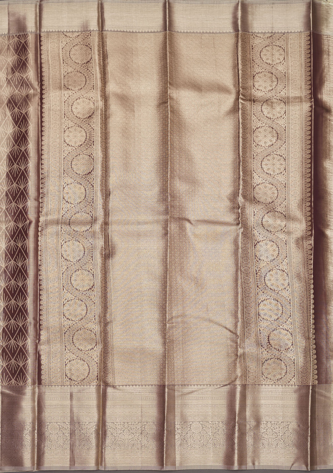 Grey Zariwork Pure Silk Saree