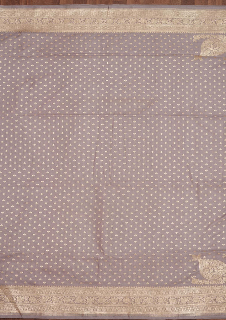 Grey Zariwork Pure Silk Saree