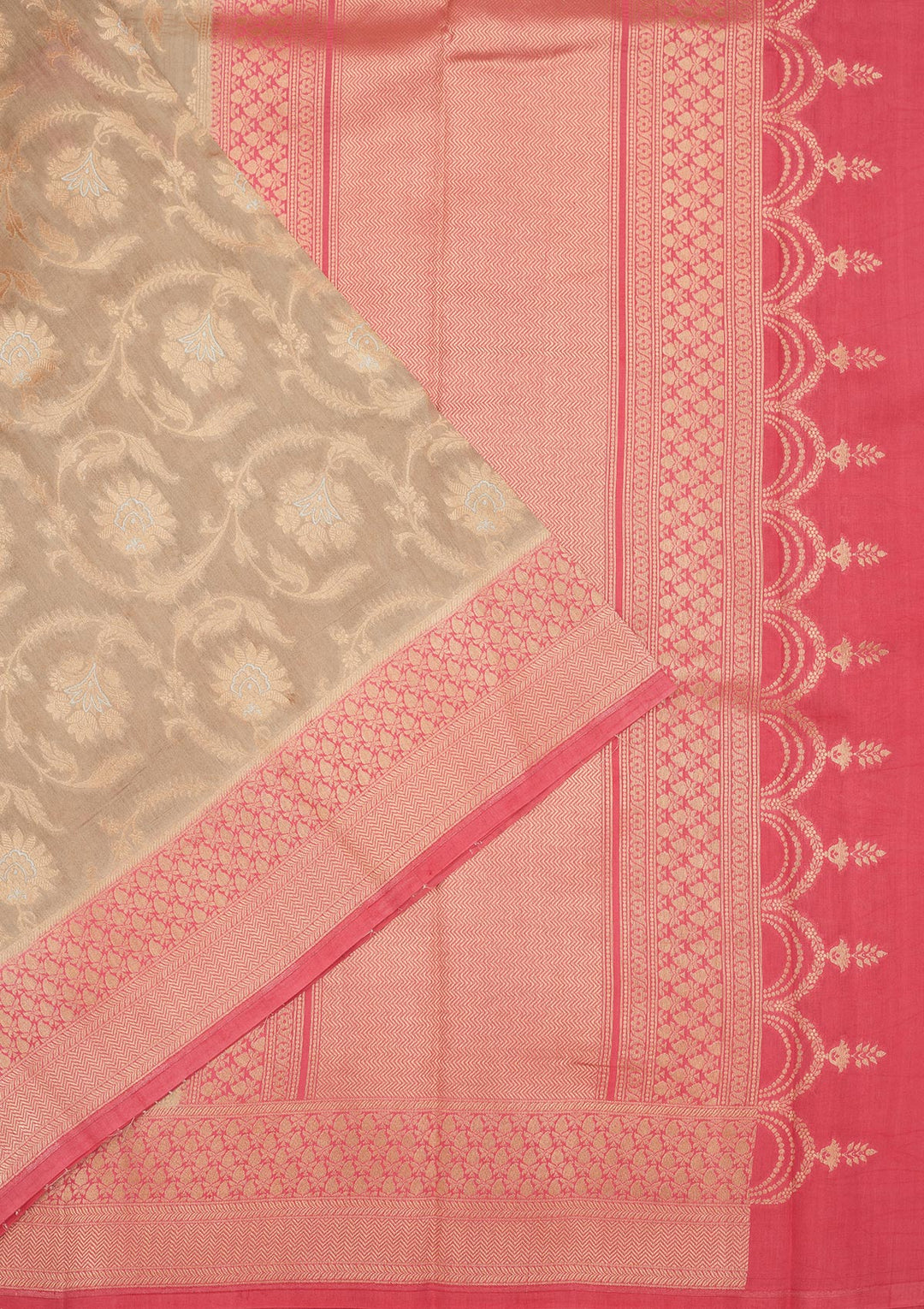 Grey Zariwork Pure Silk Saree