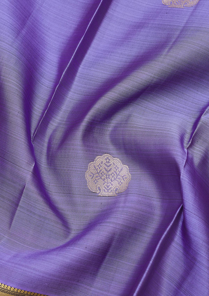Purple Zariwork Pure Silk Saree