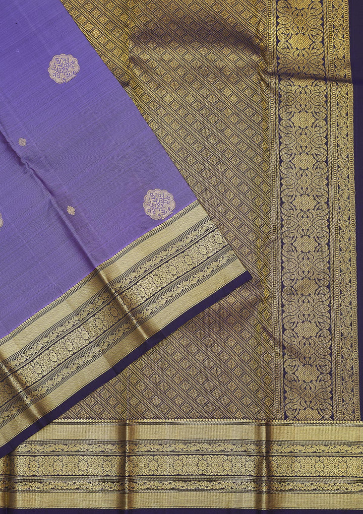 Purple Zariwork Pure Silk Saree