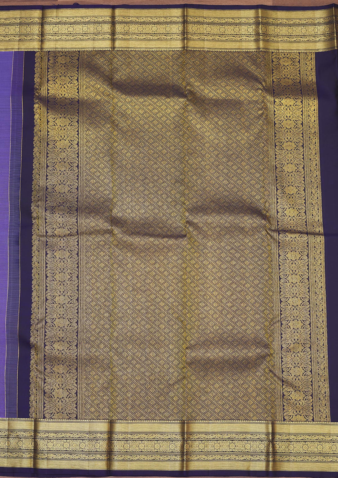 Purple Zariwork Pure Silk Saree