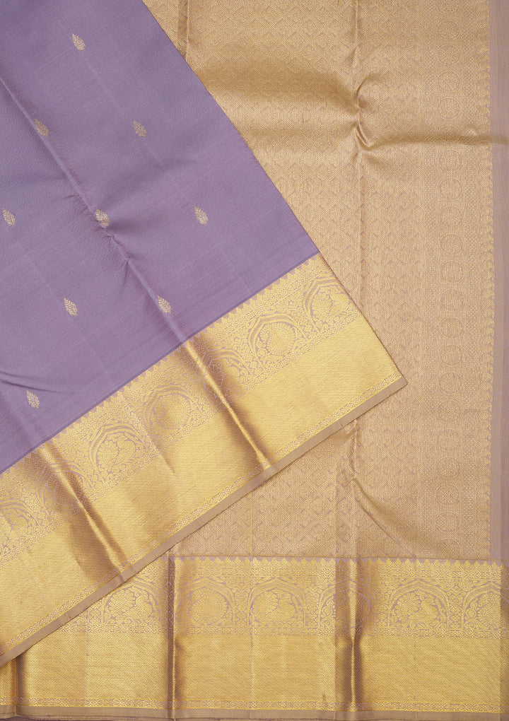 Grey Zariwork Pure Silk Saree