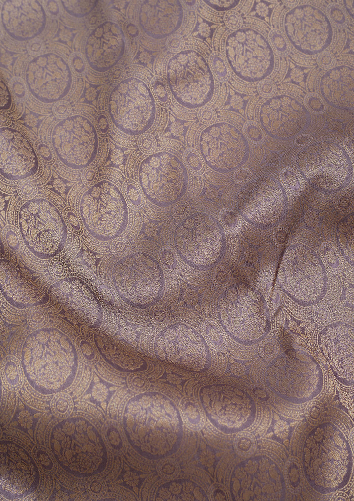 Grey Zariwork Pure Silk Saree