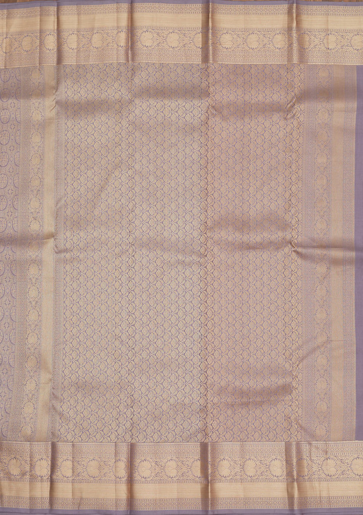 Grey Zariwork Pure Silk Saree
