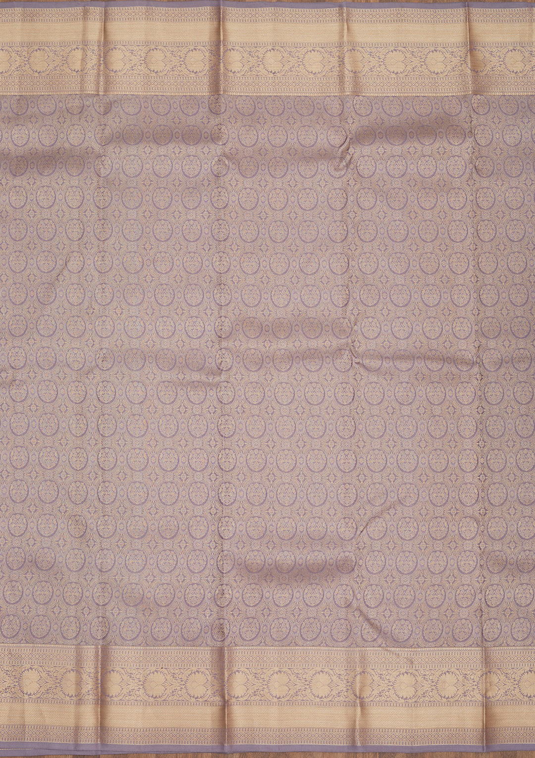 Grey Zariwork Pure Silk Saree