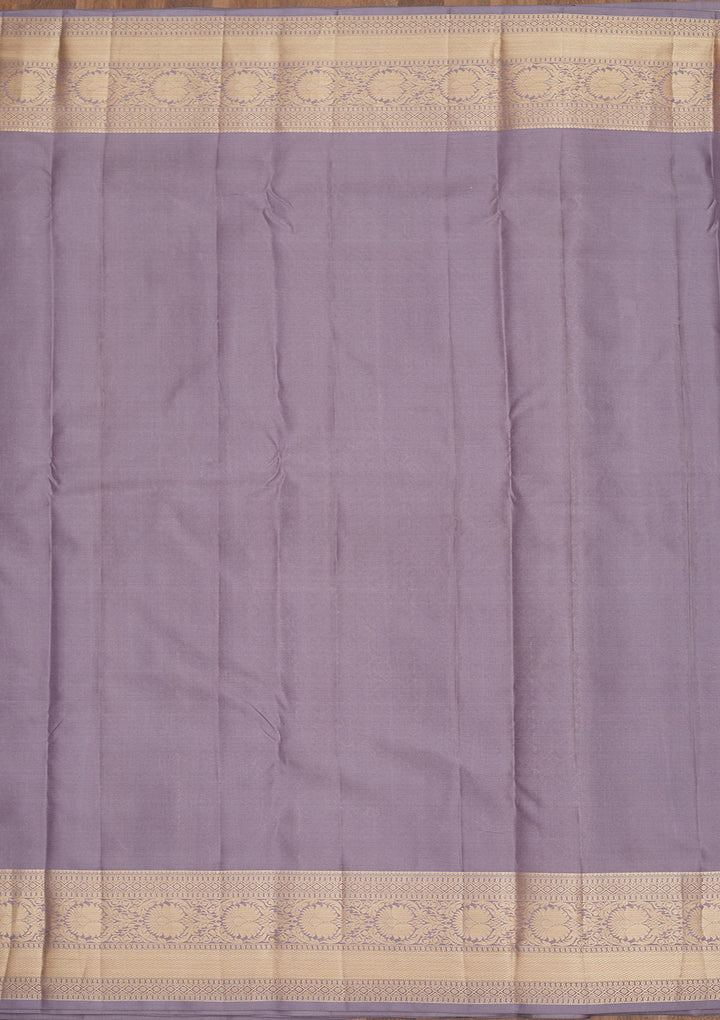 Grey Zariwork Pure Silk Saree