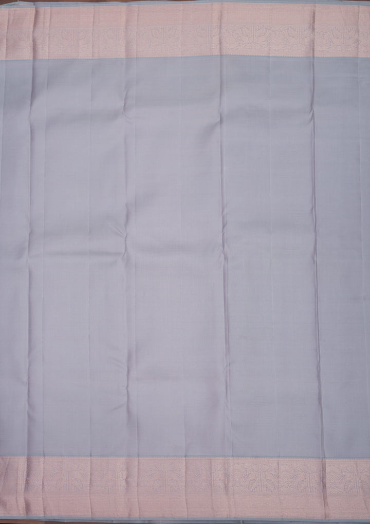Grey Zariwork Pure Silk Saree