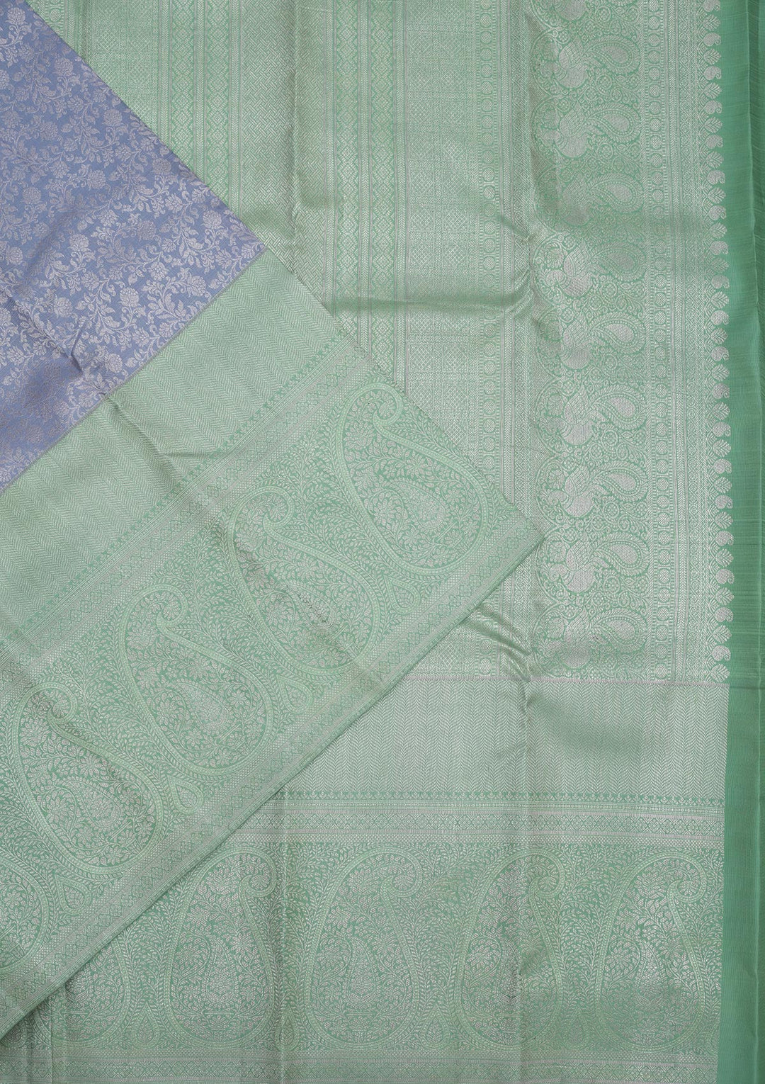 Grey Zariwork Pure Silk Saree