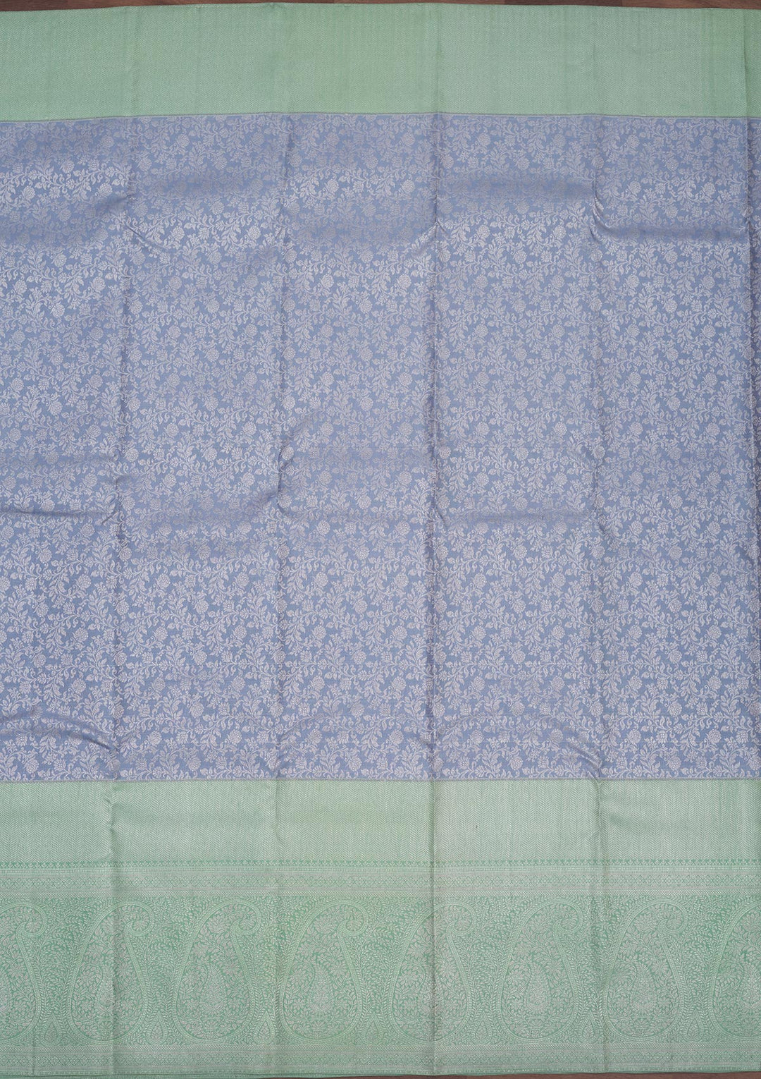 Grey Zariwork Pure Silk Saree