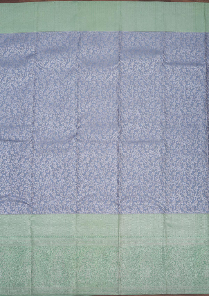 Grey Zariwork Pure Silk Saree
