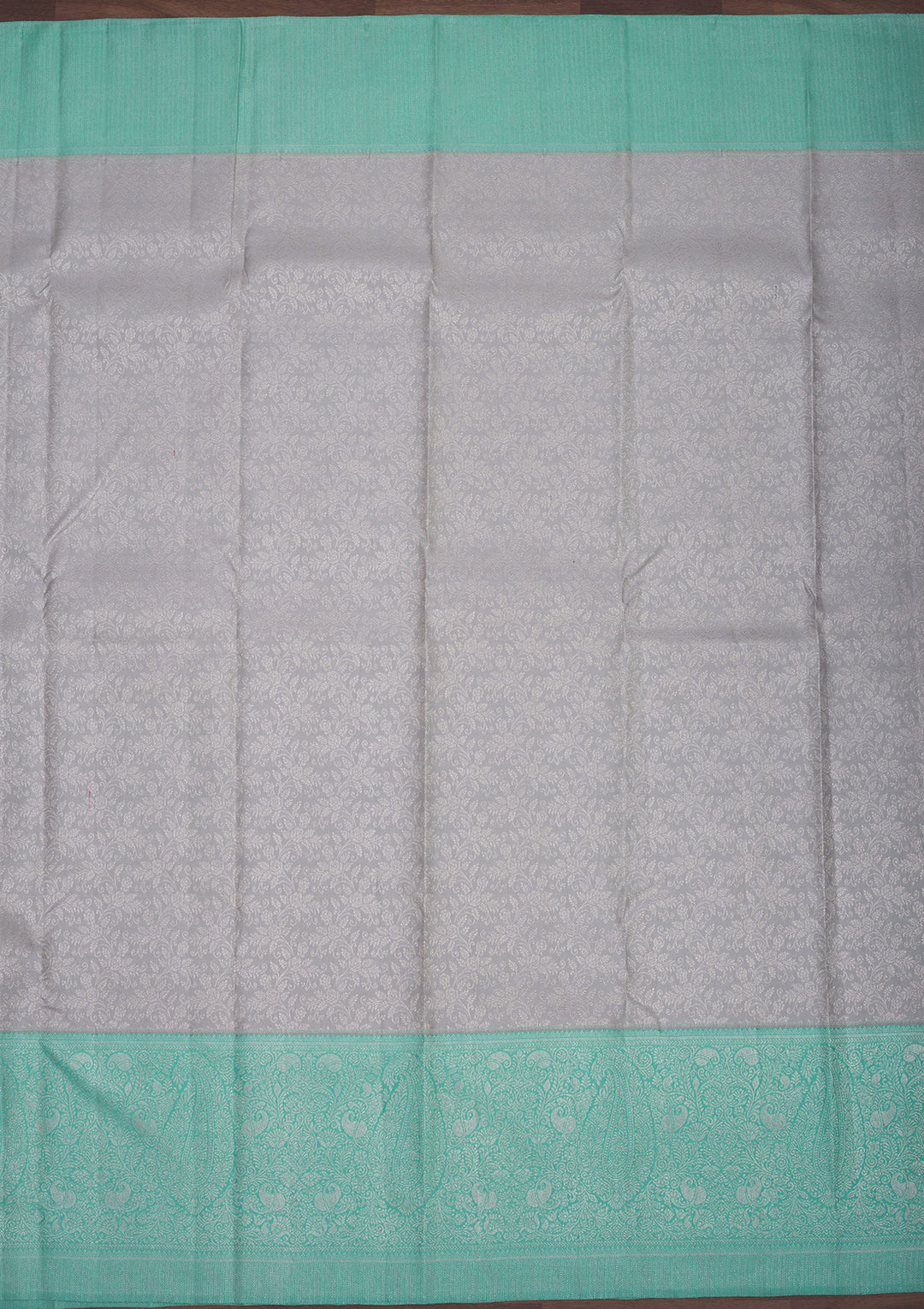 Grey Zariwork Pure Silk Saree