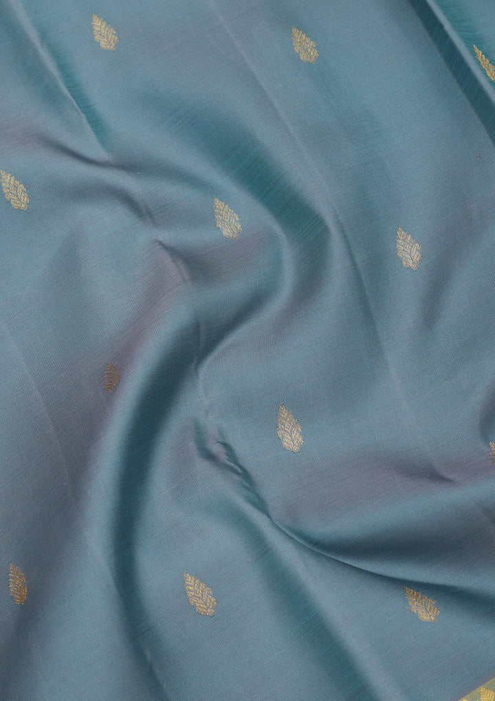Grey Zariwork Pure Silk Saree
