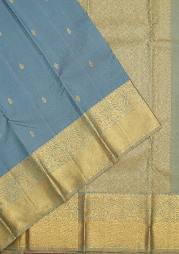 Grey Zariwork Pure Silk Saree