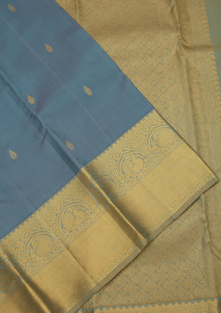 Grey Zariwork Pure Silk Saree