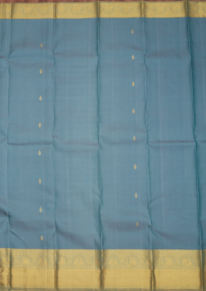 Grey Zariwork Pure Silk Saree