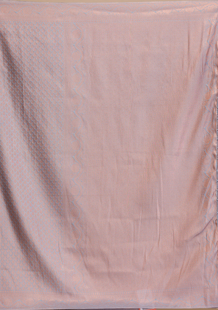 Grey Zariwork Soft Silk Saree