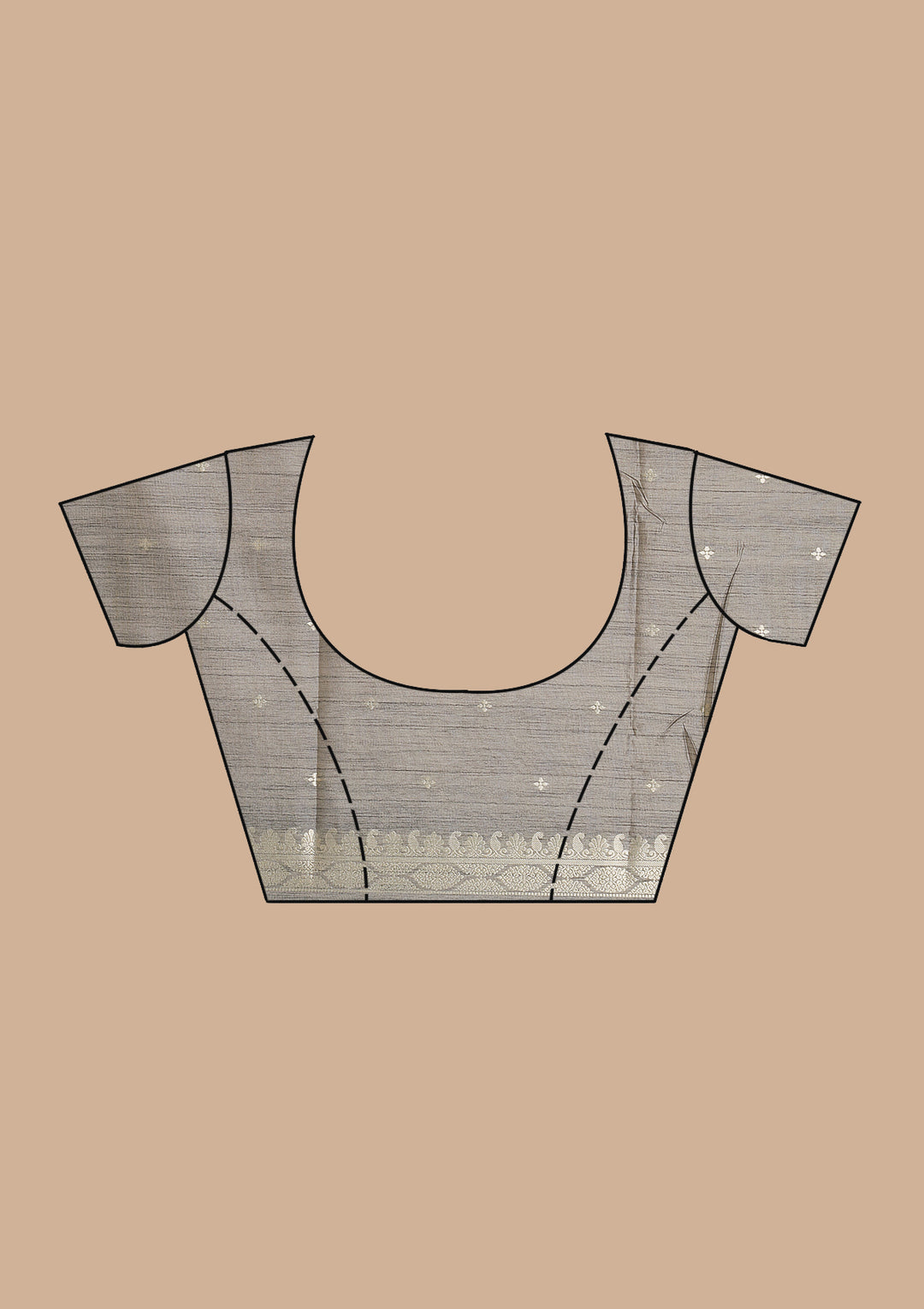 Grey Zariwork Soft Silk Saree