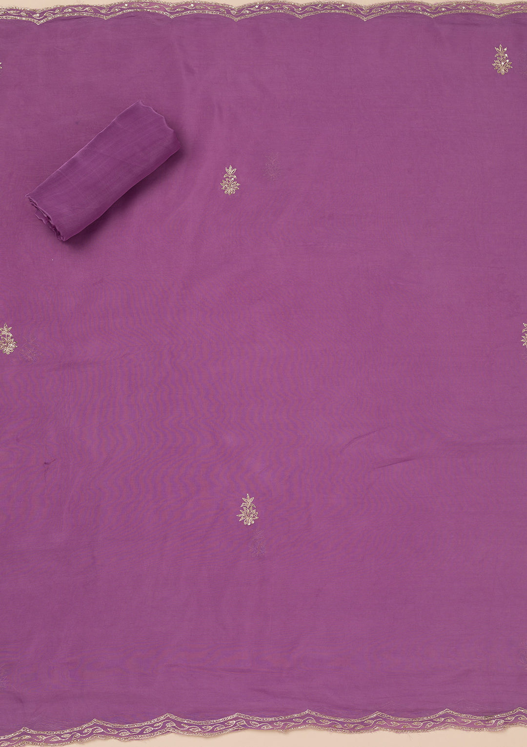 Lavender Cutdana Tissue Unstitched Salwar Suit