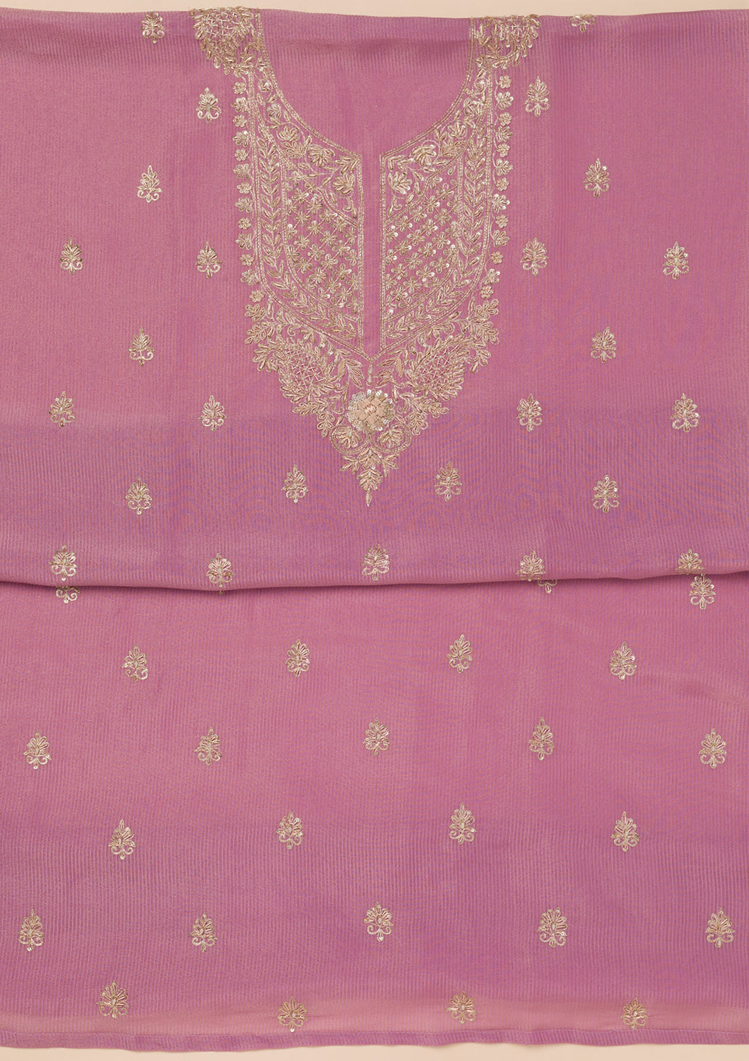 Lavender Cutdana Tissue Unstitched Salwar Suit