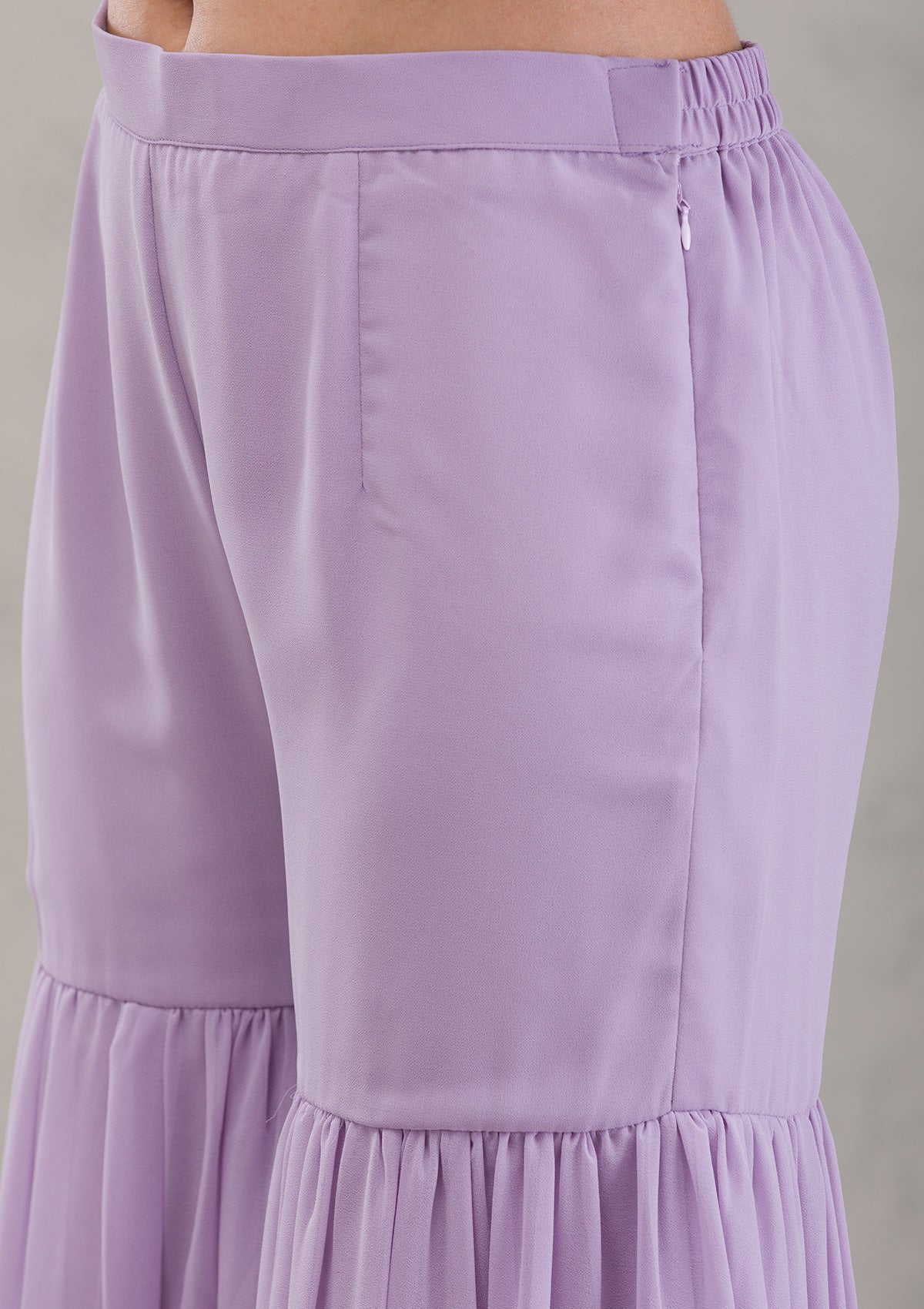 Lavender Sequins Georgette Readymade Salwar Suit