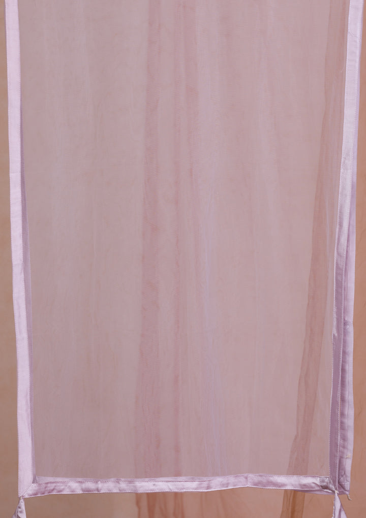 Lavender Sequins Net Readymade Lehenga