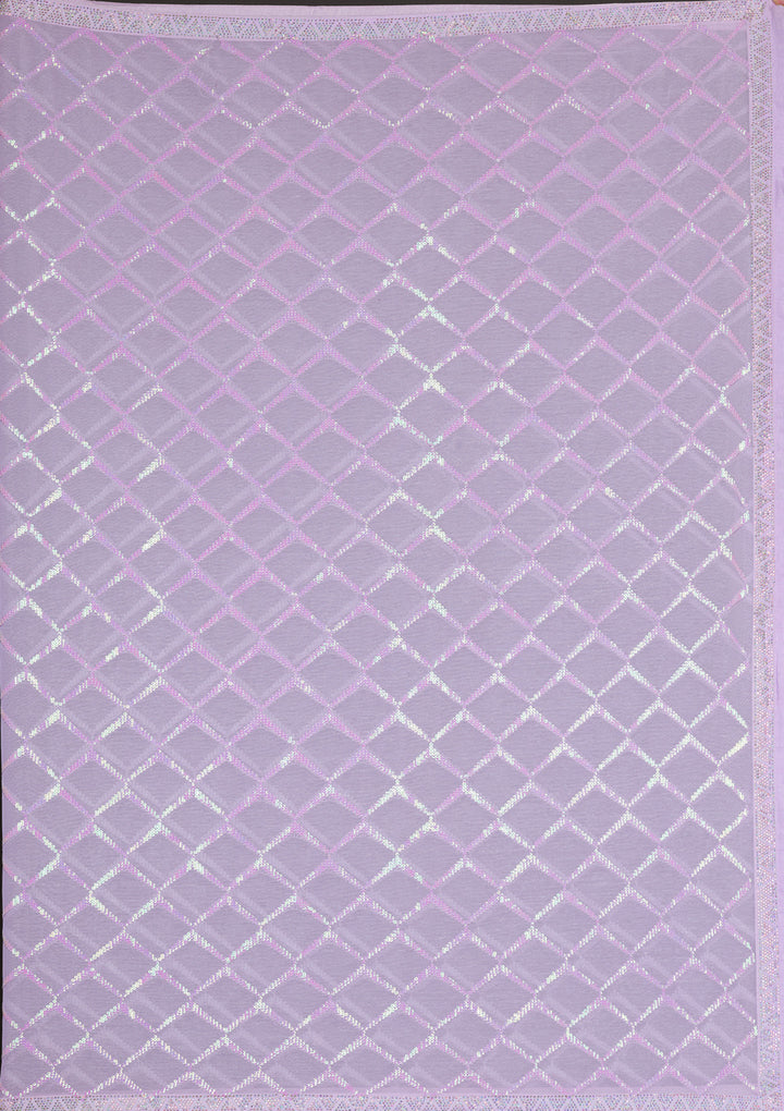 Lavender Sequins Shimmer Georgette Saree
