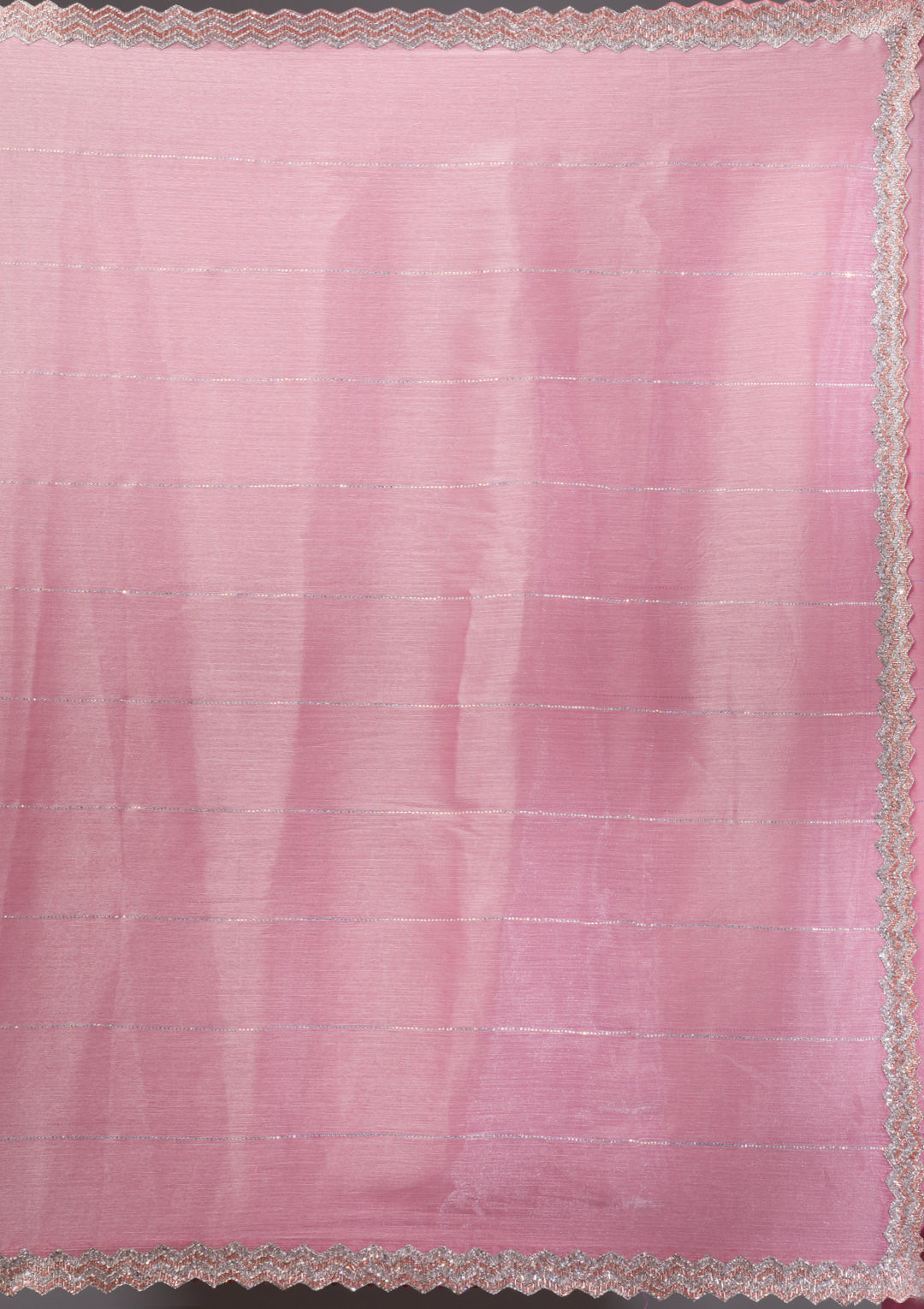 Lavender Silver Stonework Satin Saree