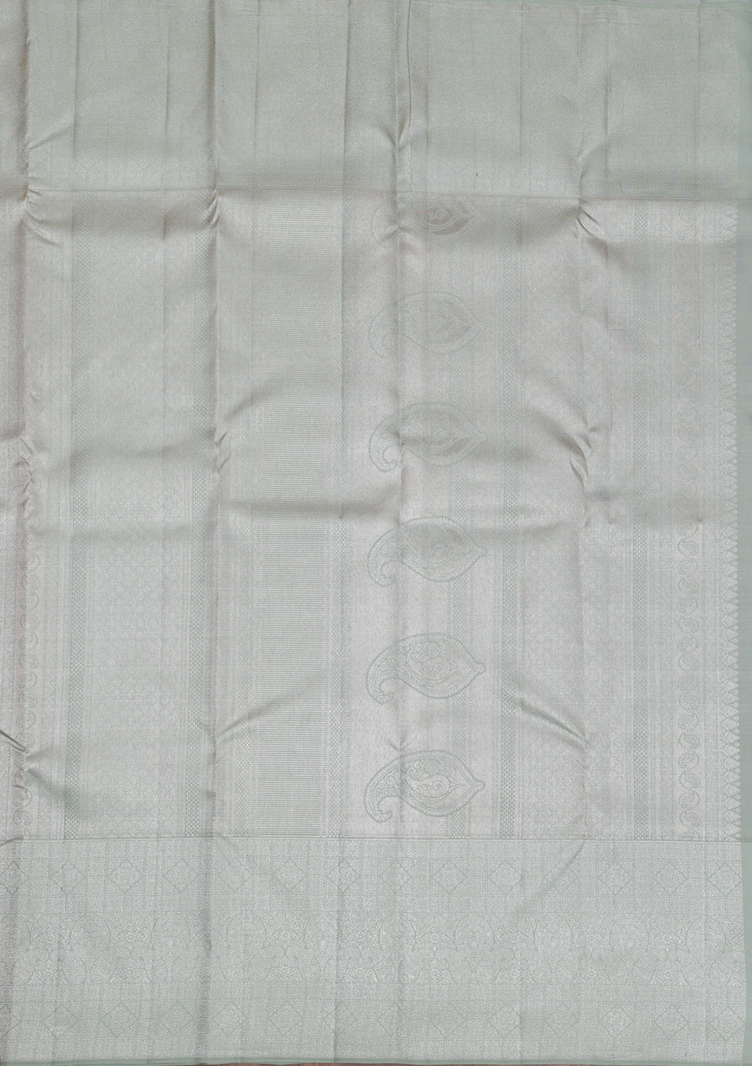Lavender Silver Zariwork Kanjivaram Pure Silk Saree