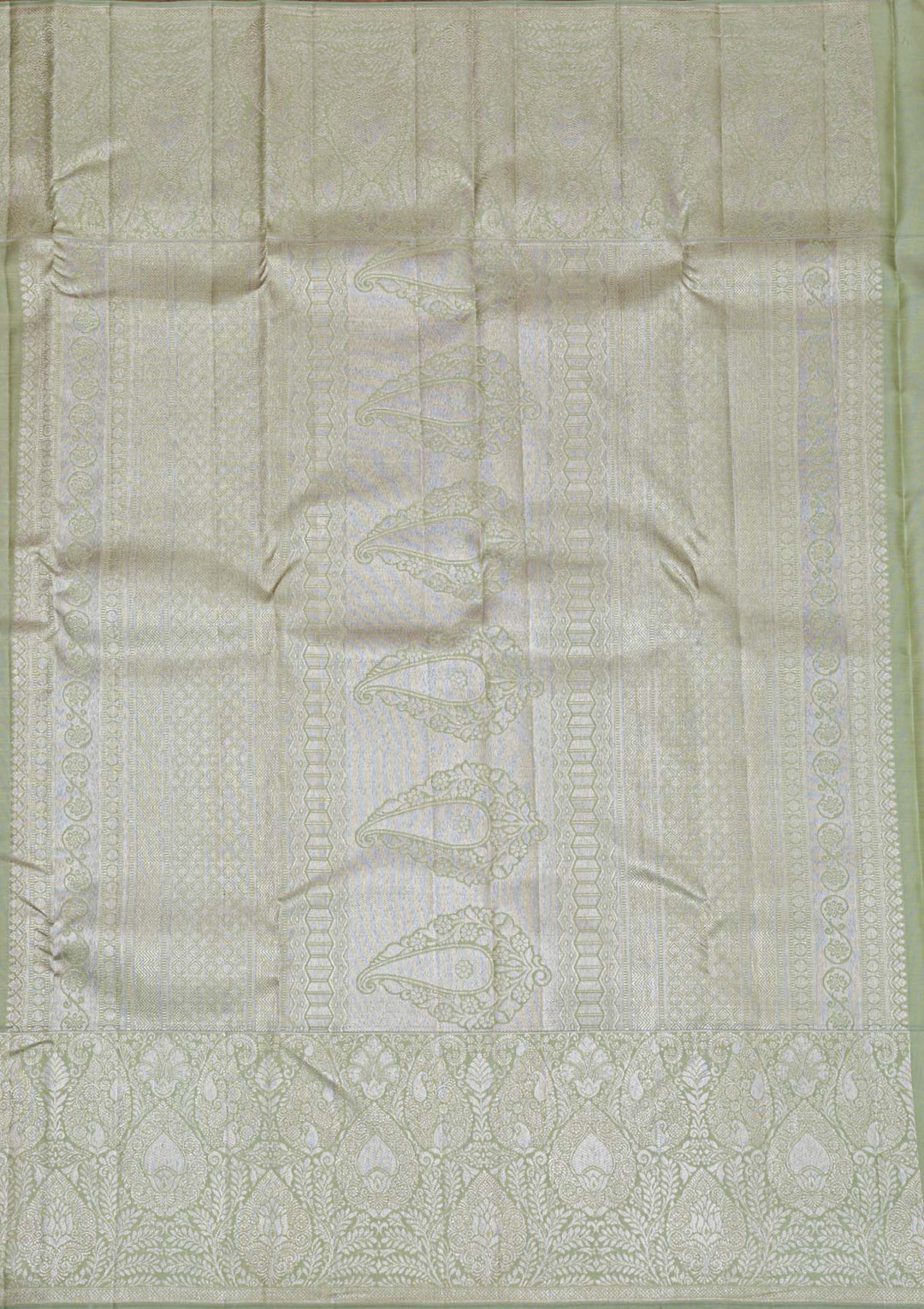 Lavender Silver Zariwork Kanjivaram Pure Silk Saree