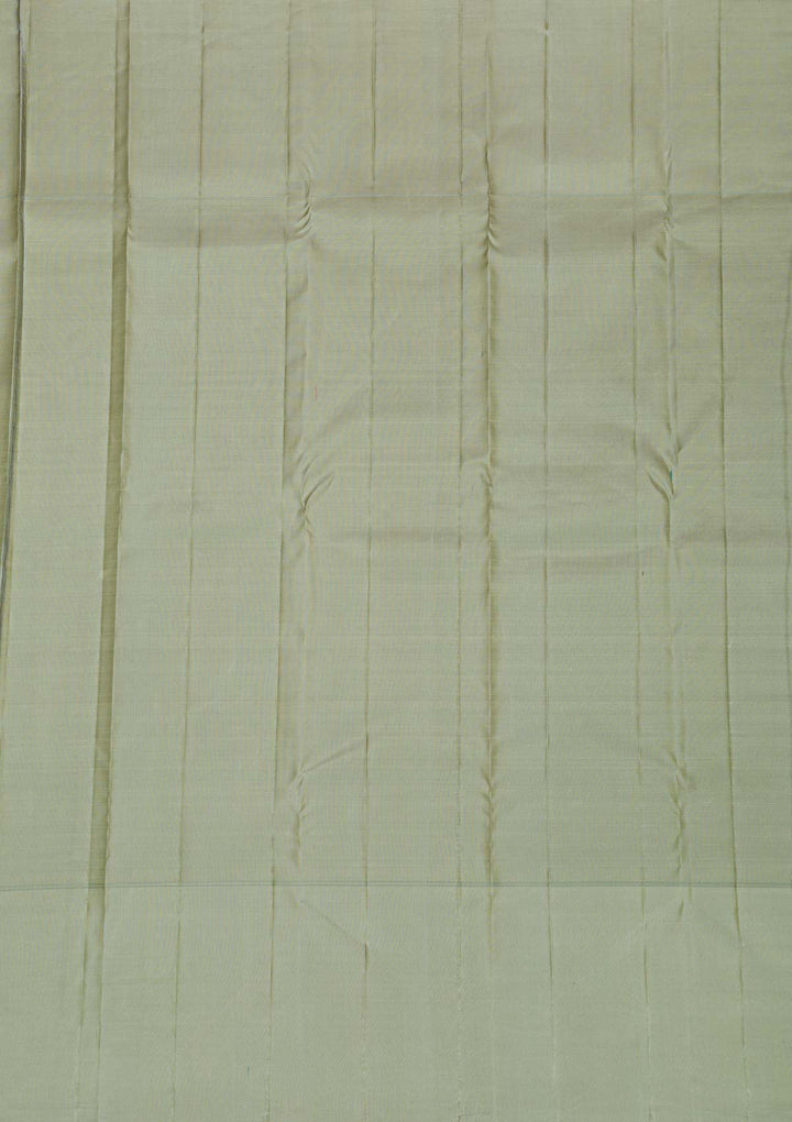 Lavender Silver Zariwork Kanjivaram Pure Silk Saree