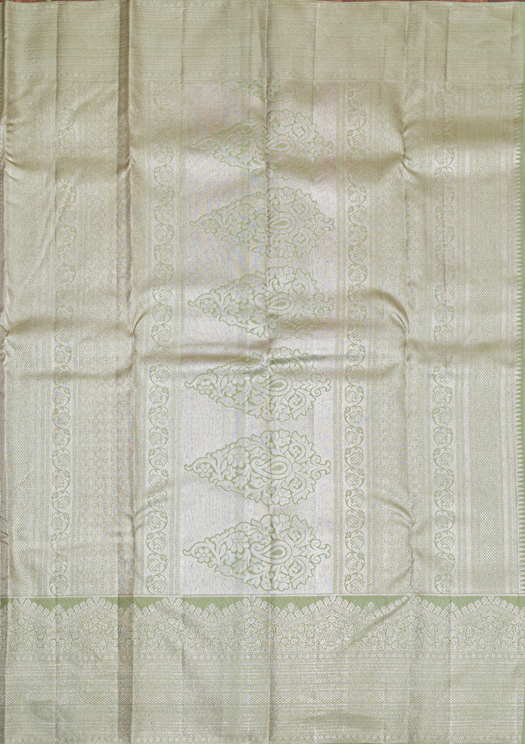 Lavender Silver Zariwork Kanjivaram Pure Silk Saree