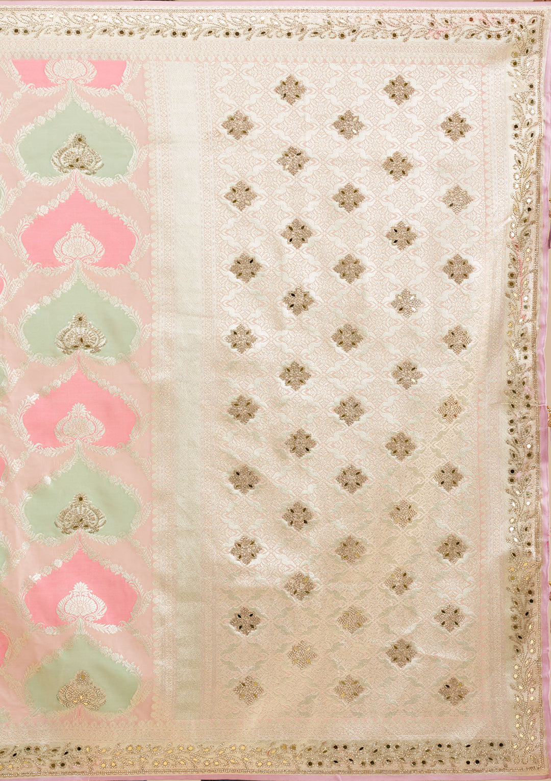 Lavender Stonework Banarasi Silk Saree