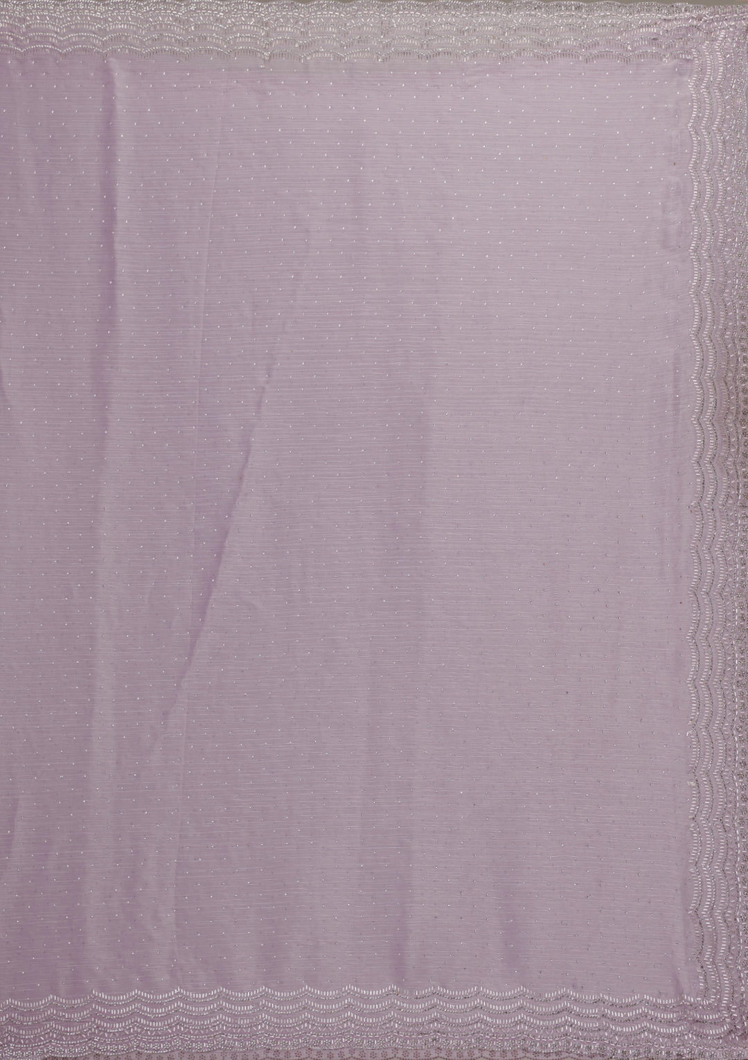 Lavender Stonework Chiffon Saree
