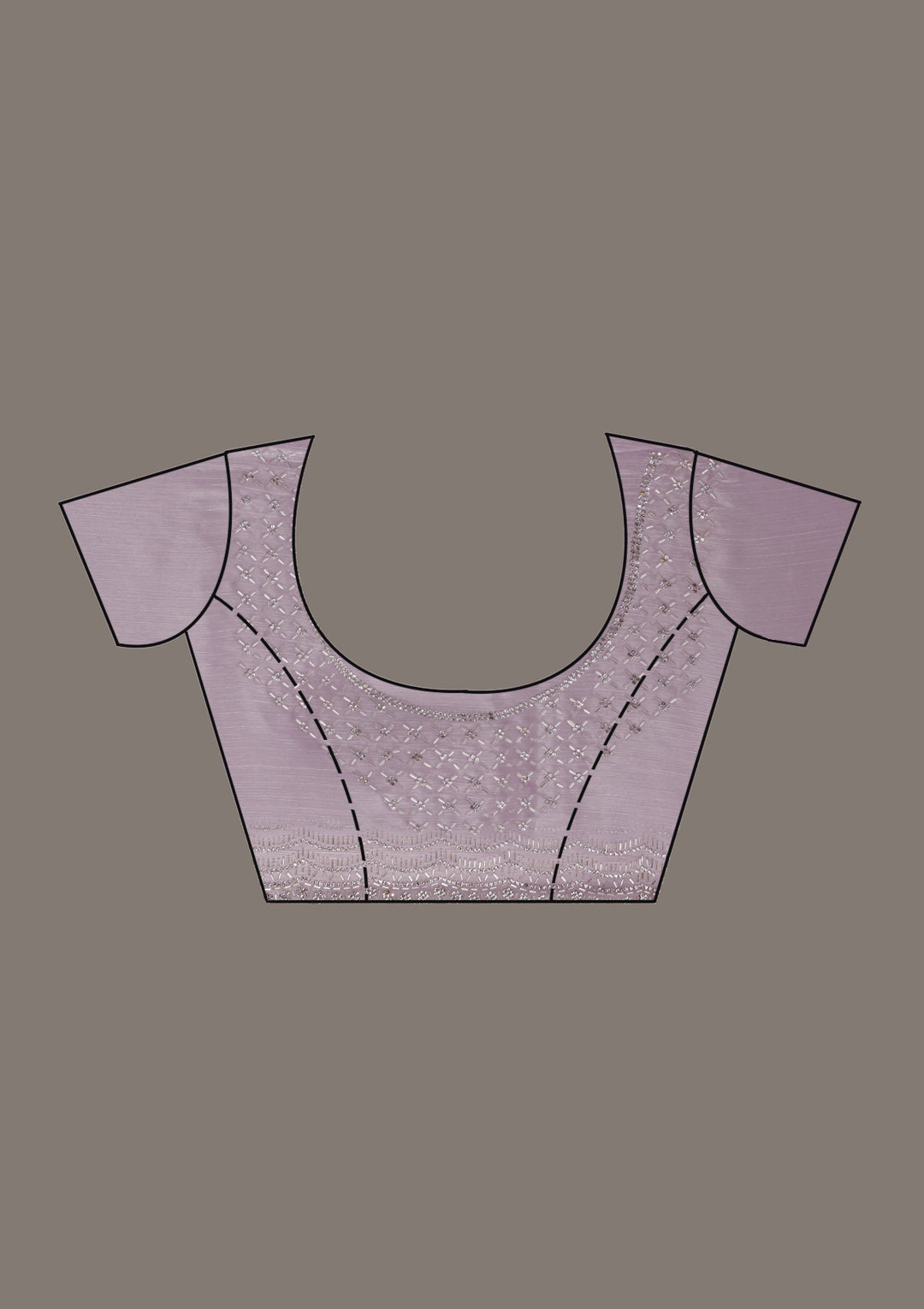 Lavender Stonework Chiffon Saree