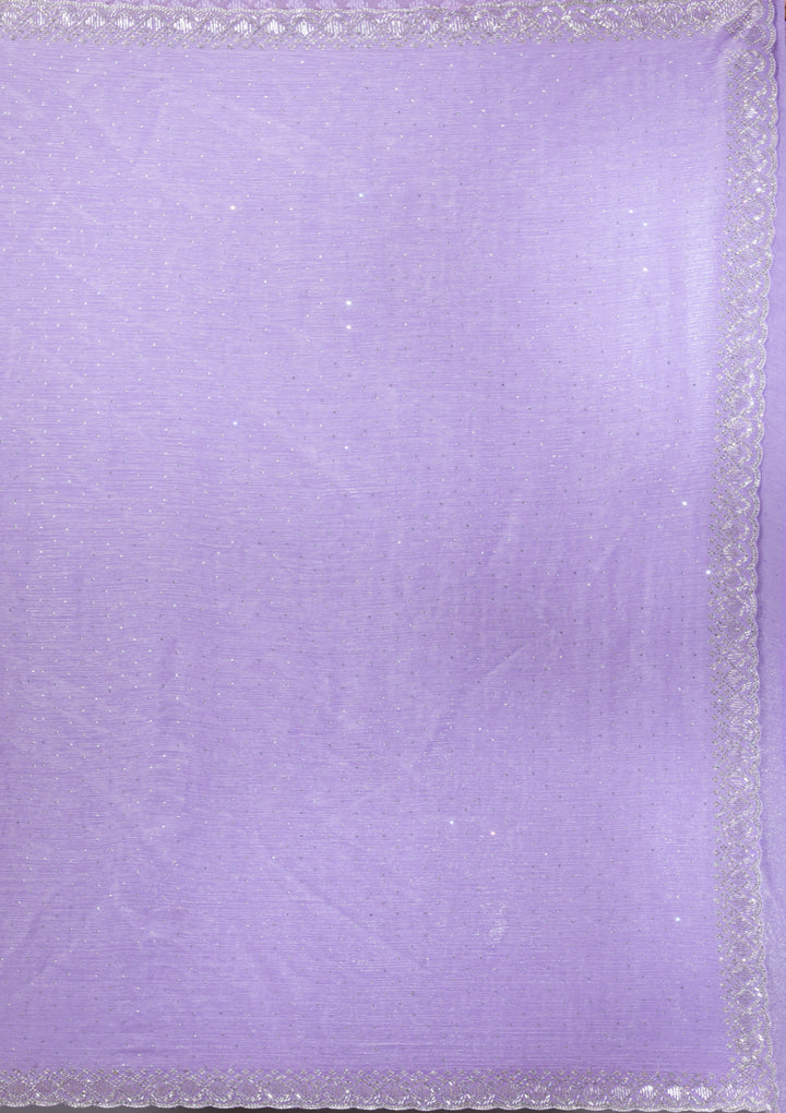 Lavender Stonework Chiffon Saree