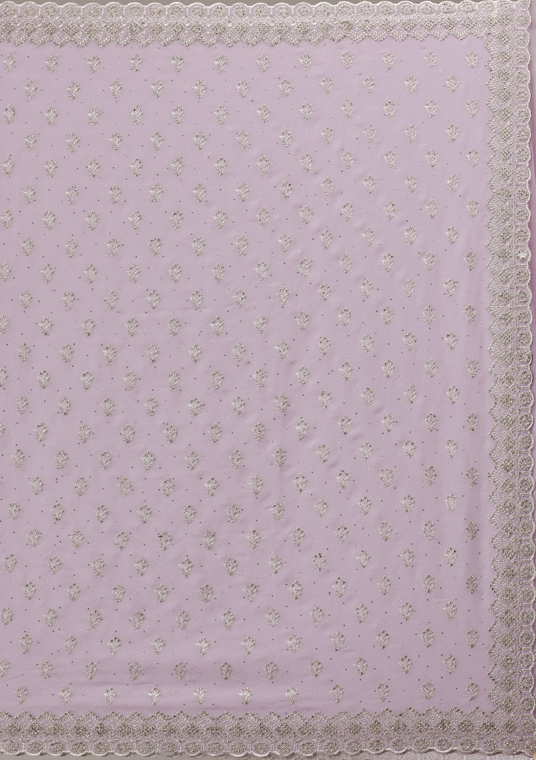 Lavender Stonework Georgette Saree