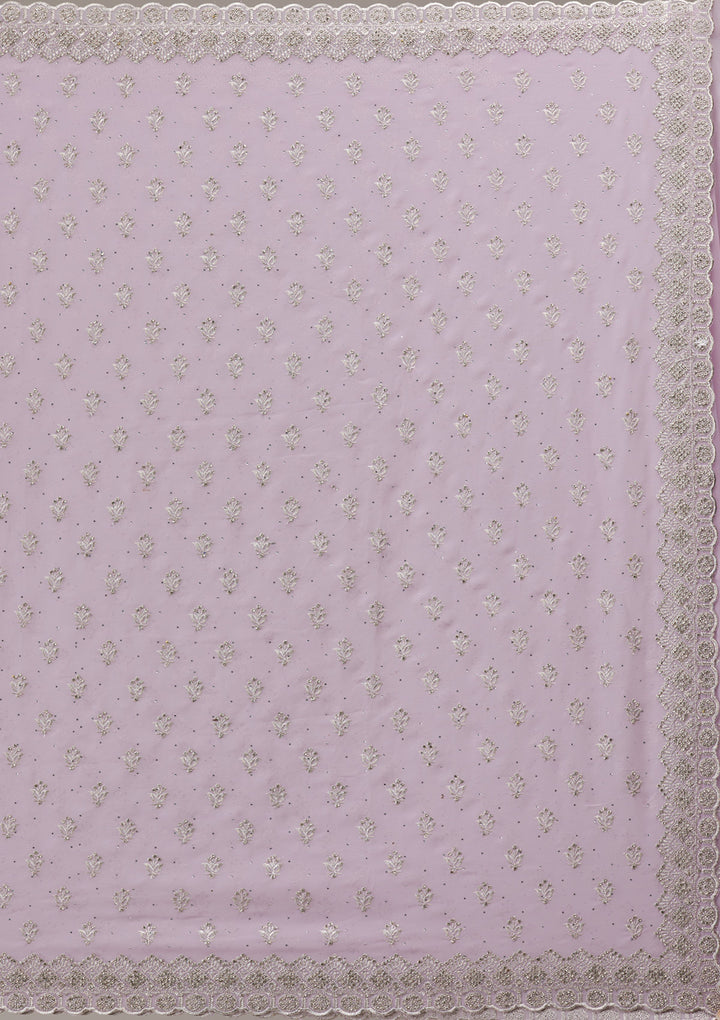 Lavender Stonework Georgette Saree