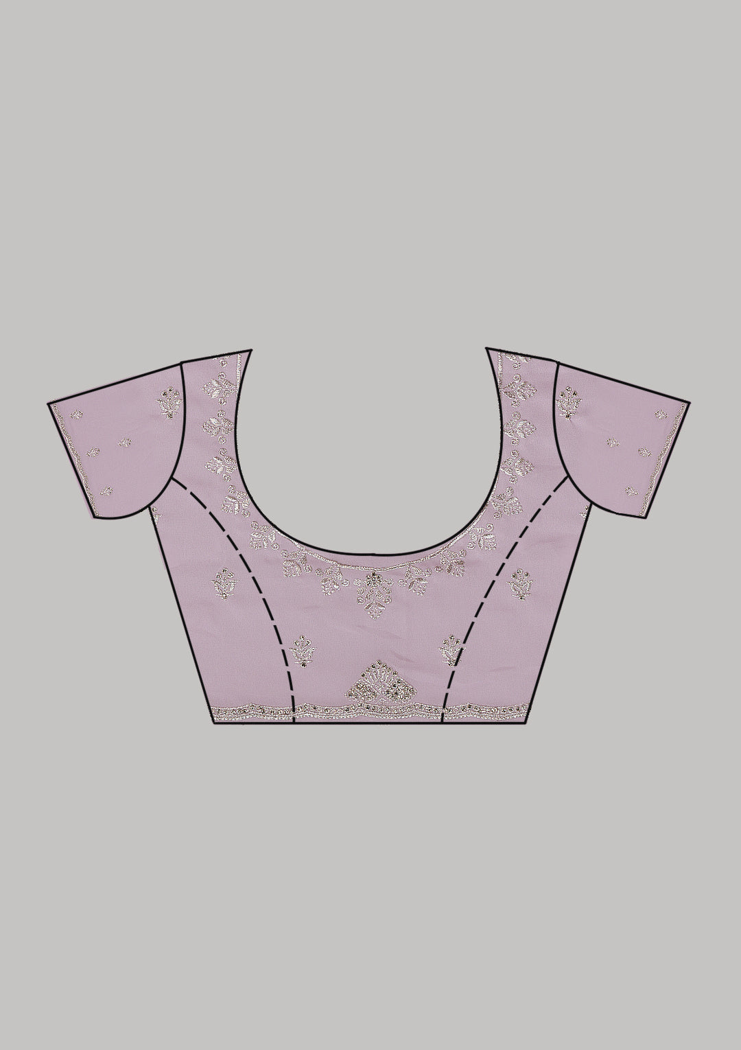 Lavender Stonework Georgette Saree