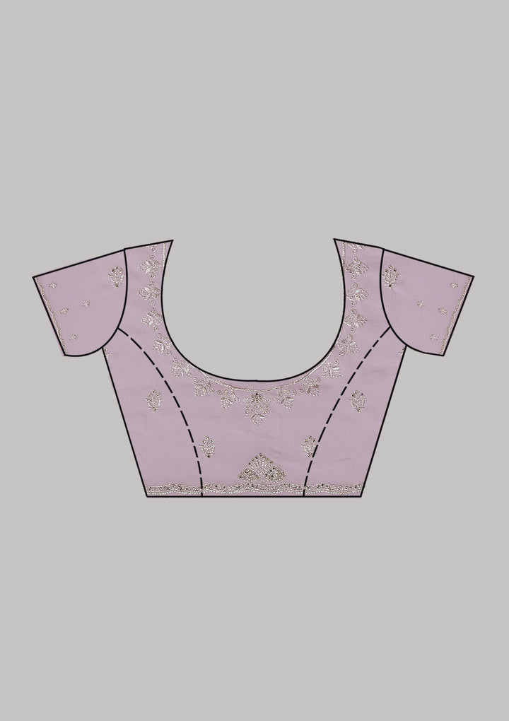 Lavender Stonework Georgette Saree