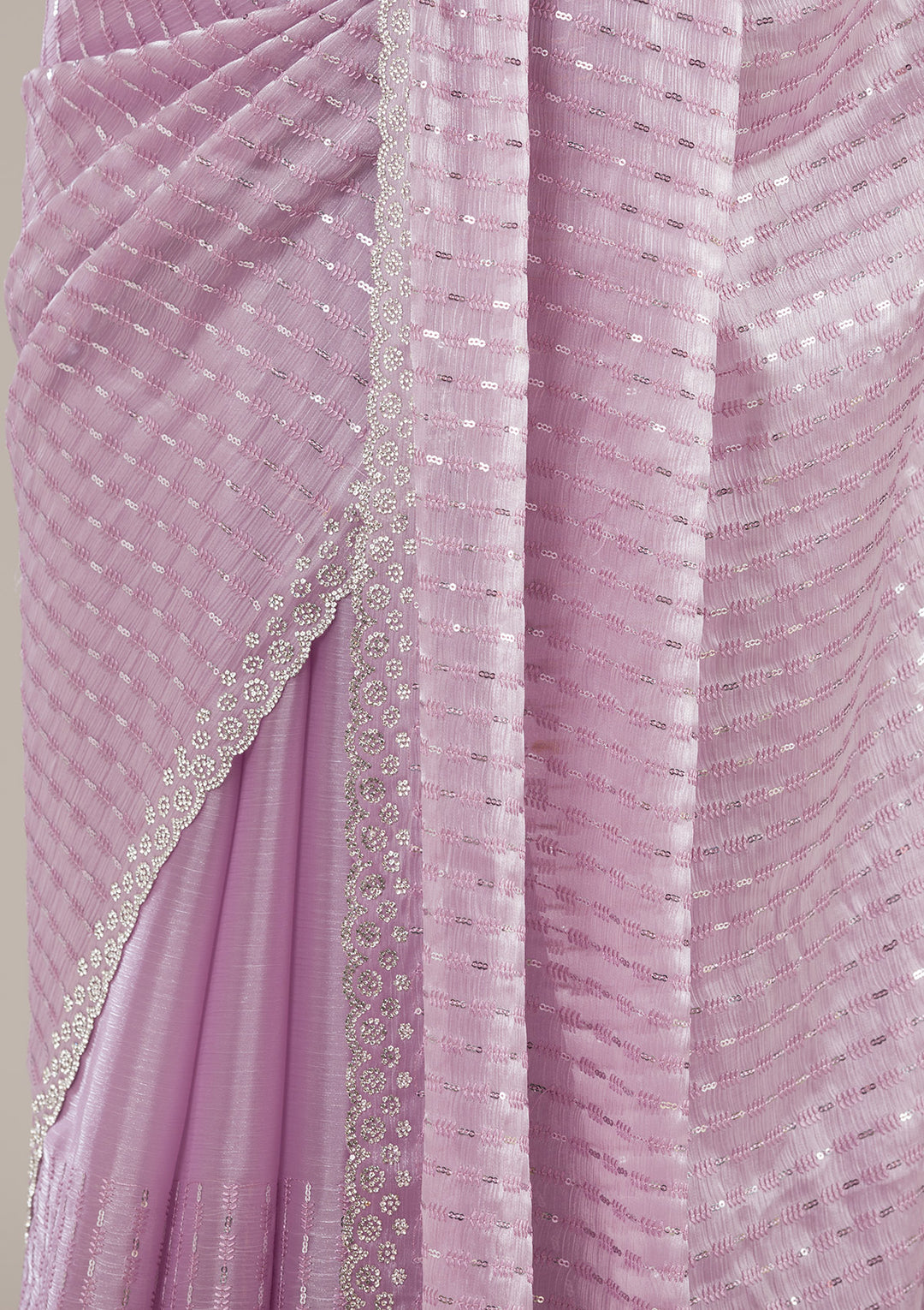 Lavender Stonework Georgette Saree-Koskii